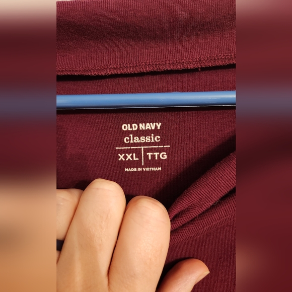 (XXL) Boat neck maroon knit top - Picture 3 of 4